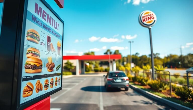 burger king drive thru menu