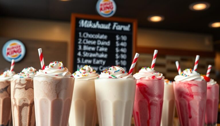 burger king milkshakes menu
