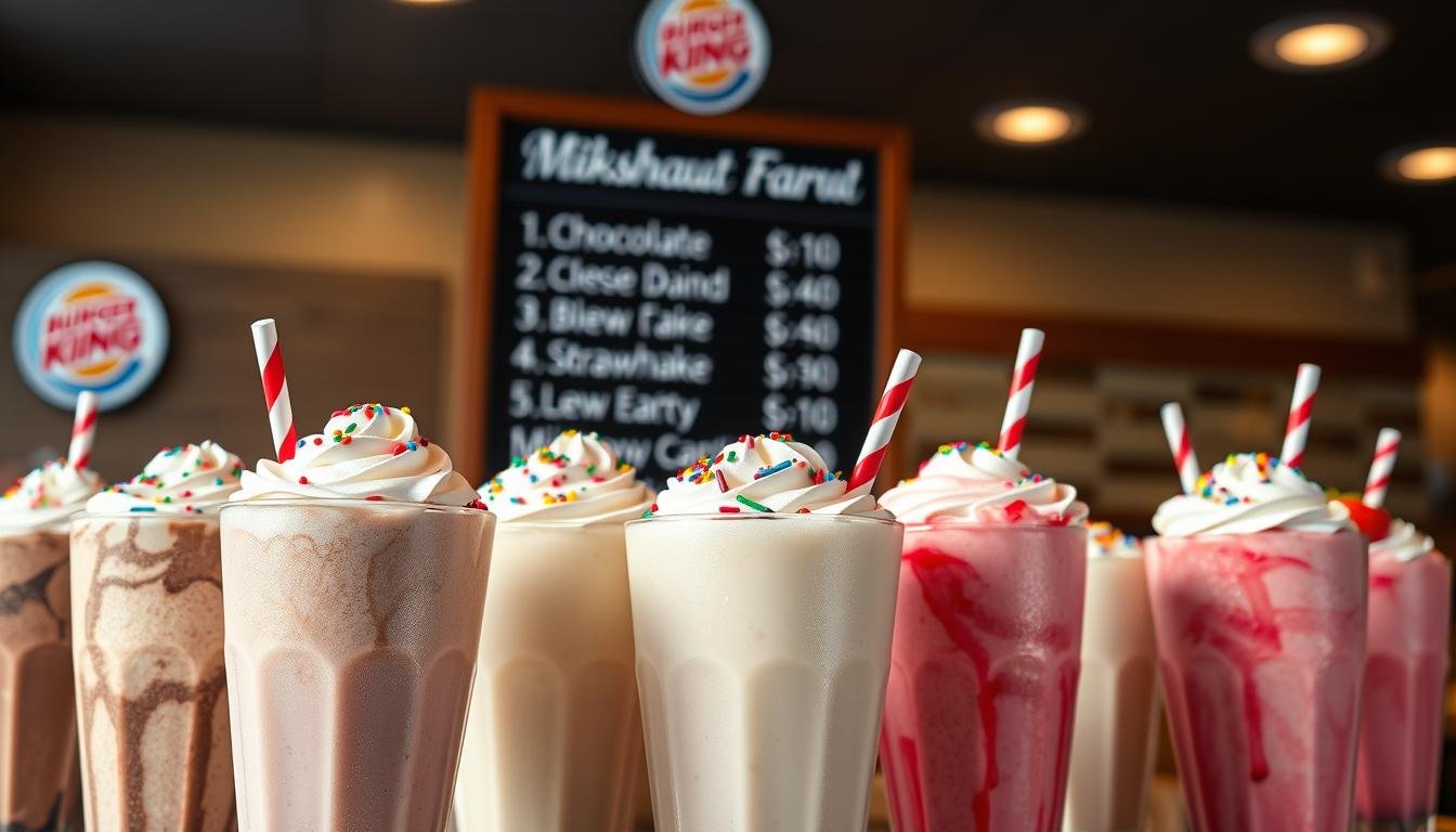 burger king milkshakes menu