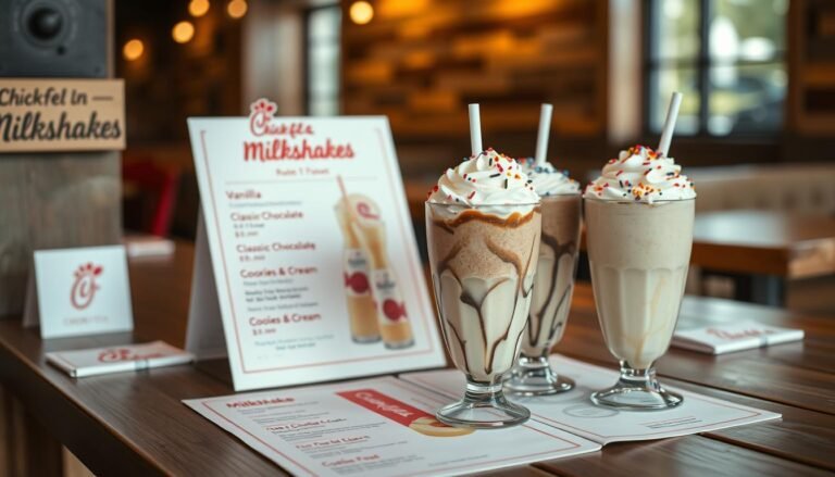 chick-fil-a milkshakes menu with prices